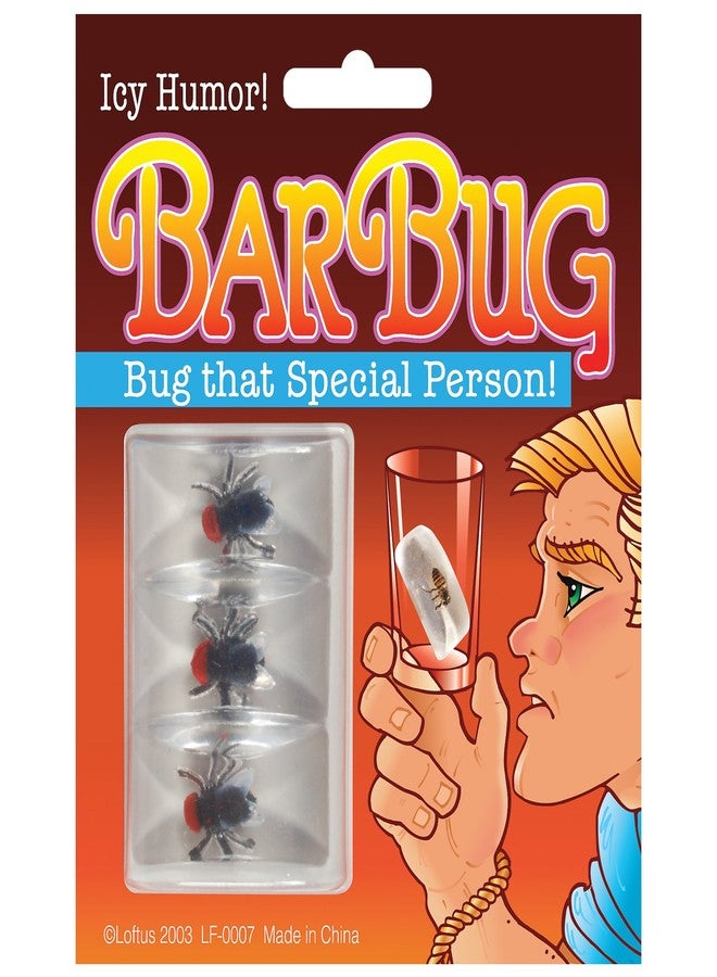 Loftus Realistic Looking Fly in an Ice Cube Bar Bug 1.5in Prank, Clear Black, 3 Pack - Image 1